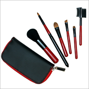 Blood Red Mini Travel Zip Brush Set