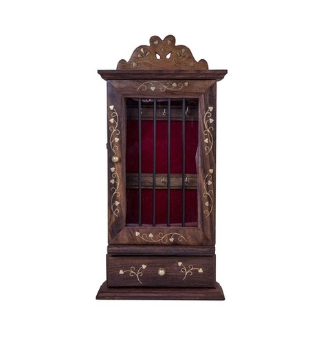 Desi Karigar Wooden Wall Hanging / Mounting Decorative Key Hanger / Holder / Stand / Cabinet By DESI KARIGAR