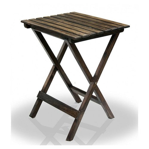 Desi Karigar Multipurpose Solid Wood Folding Table (Walnut Finish)