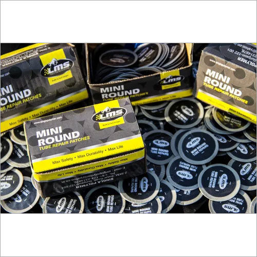 Mini Round Tube Patch - Color: Black