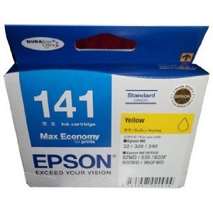 Ink Cartridge - Yellow, Model No T1414-141, Page Yield 425 Pages | Compatible with Epson Me Series and Wf-7018, 7511, 7521