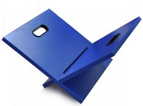 Ray Book Reading Stool - High Quality Pre-laminated Particle Board 15.16x15.75x15.16 Inches Vibrant Blue Color | Stylish No Assembly Required Indoor Use Only