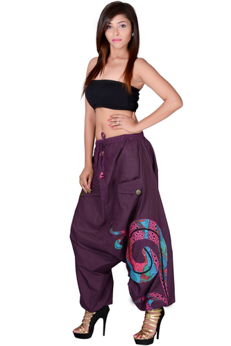 Woven Vetement Femme Ethnique Sarouel Cotton Trouser