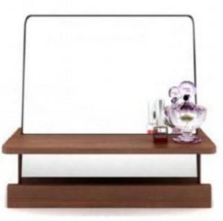 Selva Wall Shelf With Mirror Dimensions: 17.72(W) X 8.66(D) X 17.72(H) Inch (In)