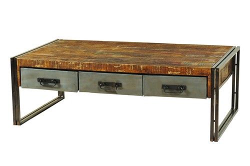 Industrial Reclaimed Wood Coffee Table