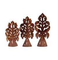 Desi Karigar Handmade Wooden Key Hanger Holder Wall Décor - Set of 3