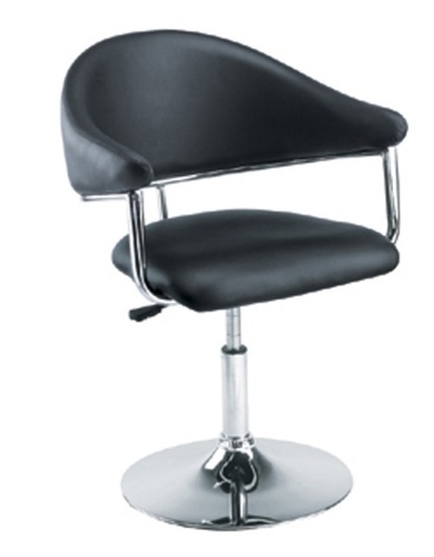 Leather Restaurant Chair - Black Color, Assembly Required, Single Piece for Guest Comfort