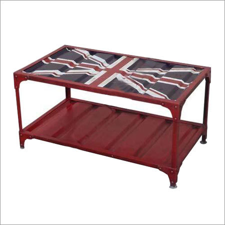 Red. Black And White Modern Iron Table Design