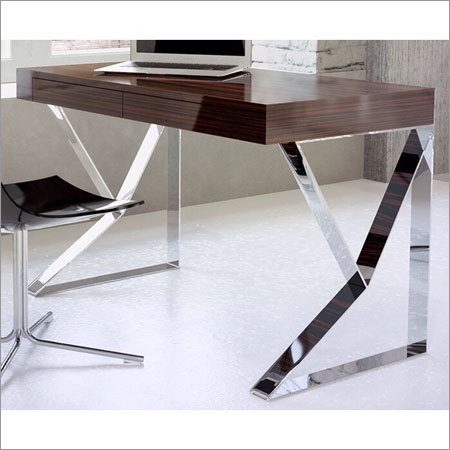 Silver And Brown Iron Table