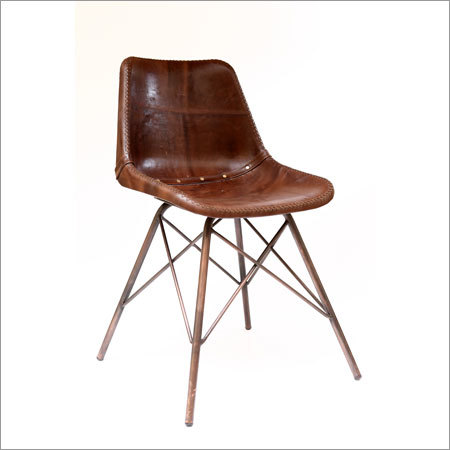 Wooden And Grey Iron Chair