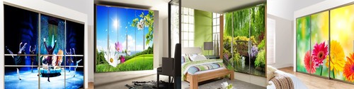 Wardrobe Glass With Digital Print