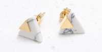 Howlite Gold Plated Earring
