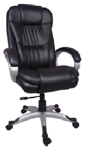 Cascada High Back Executive Chair - Leatherette, 20x21x30 Inch | Adjustable Recline, Torsion Bar Support, Modern Design, Black Color