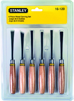 Wood Carving Set - 6-Piece Assorted Knives Set | Comfortable Grip Handles, Various Chisels for Intricate Wood Patterns and Designs