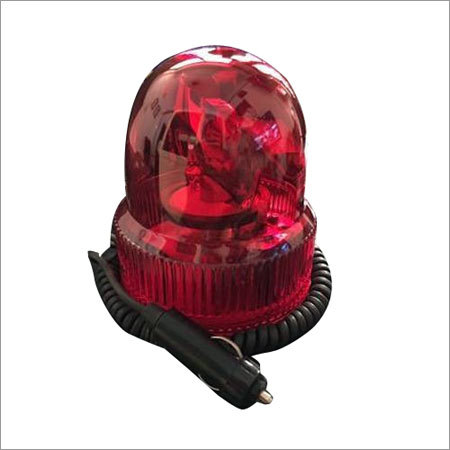 Revolving Emergency Light - Plastic 12x10cm Red | Bright LED Light Compact Size Durable Design Easy Installation Reliable Power Wide Visibility
