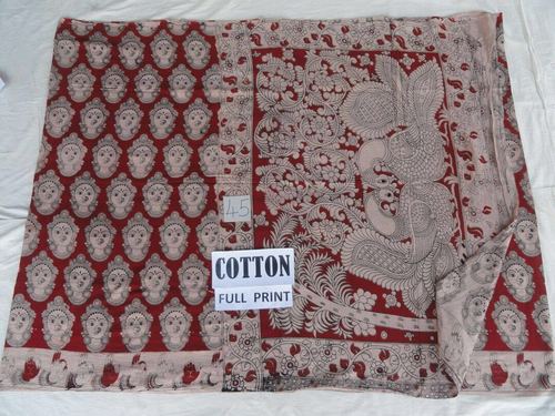 Red Kalamkari Saree
