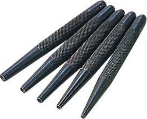 Nail Punches Set - Steel Alloy Ergonomic Design Precision Tips for Accurate Punching Ideal for Metal and Woodworking Projects - 5-Piece Collection