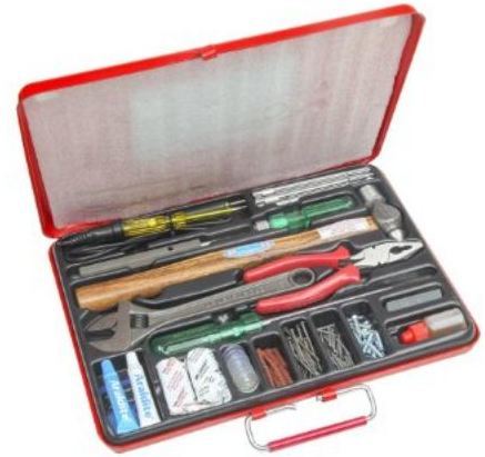 Home Tool Kit - Durable Steel Composition | Comprehensive 10-Piece Toolkit Including Multi-Purpose Screwdrivers and Pliers