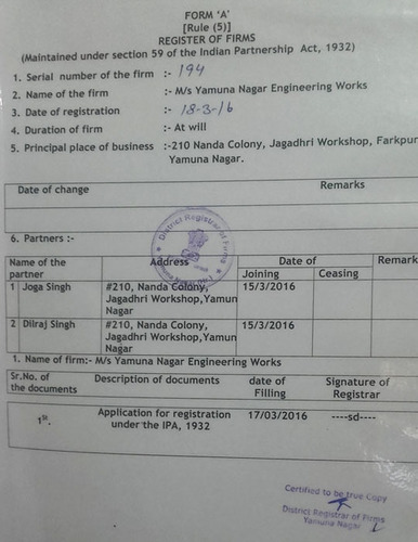our certificates
