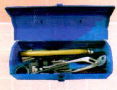 Venus VPTK Plumber Tool Kit - 12/300 mm Pipe Wrench, 10/250 mm Water Pump Plier, 300 gm Ball Pein Hammer, 8x200 mm Screw Driver, 25x200 mm Chisel, 1/2 x 24 Tpi Hacksaw Blade, Teflon Tape, Measuring Tape | Comprehensive Tools for Efficient Plumbing Tasks