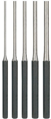 Long Drive Pin Punches Set - High-Carbon Steel, 5 Pieces, Precision Engineering | Perfect for Aligning, Installing, and Removing Pins