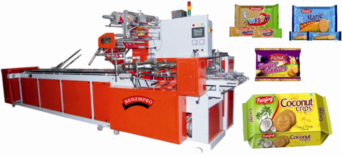 Biscuit Wrapping Machine - Stainless Steel 18x4x6 inches White | Automatic PLC Control 2hp Electric Drive Computerized System Suitable for Food and Medical Packaging