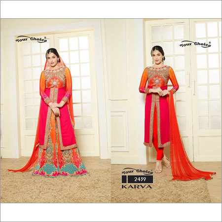 Ladies Suit - Silk, 54 Inches, Pink | Elegant Design, Comfortable Fit, Embroidery Work
