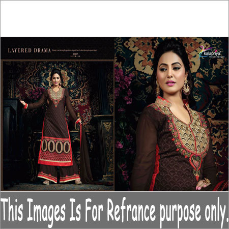 Fancy Suit - Silk Blend 54 Inches Brown | Handcrafted Embroidery Elegant Design Comfortable Fit