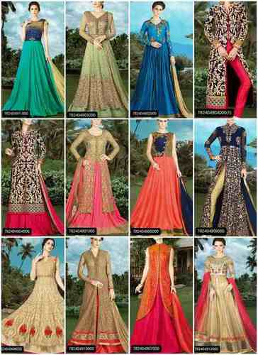 Heavy Gowns for Sale - Silk Net, 54-56 Inches, Customizable Size | Embroidery, Stone Embellishments, Elegant Design, Comfortable Fit