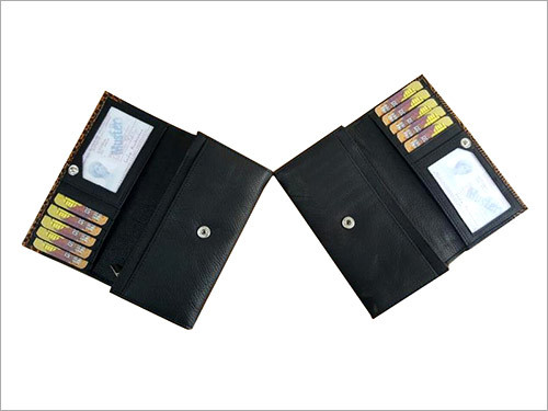 Men Leather Wallet Black
