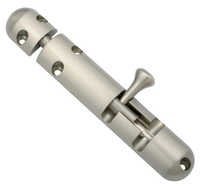 Brass Tower Bolt - Round Shape, 4-8 Inch Size | Nickel Finish, Fancy Design