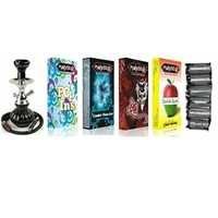 Desi Karigar Aroma Happiness Herbal Hookah Flavour Combo of 4 Pack Plus 4 Rolls of Charcoal