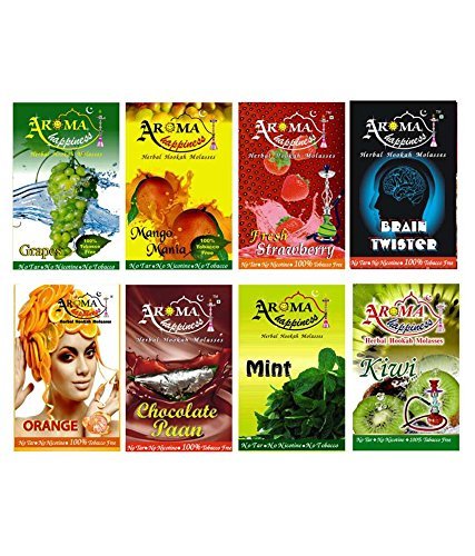 Desi Karigar Aroma Happiness Herbal Hookah Flavour Combo of 8 Pack
