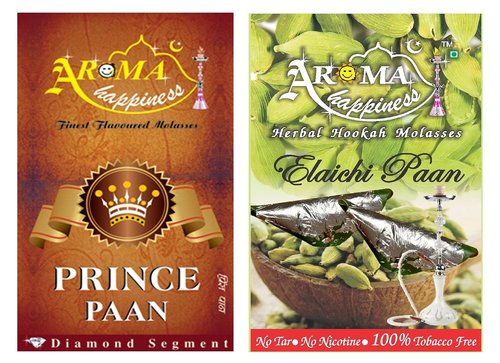 Desi Karigar Aroma Happiness Hookah Flavor - Pack of 2 (Prince Paan - 50 g, Elaichi Paan - 50 g)