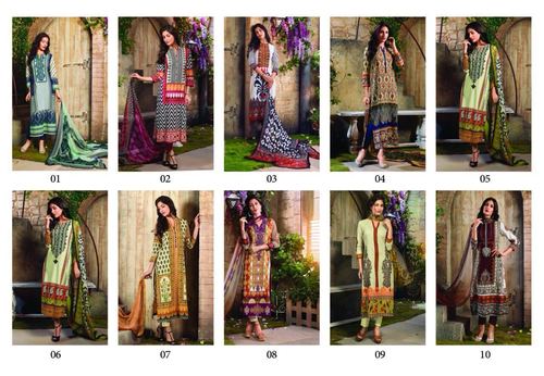 Cotton Digital Printed Embroidery Shirt - Cotton Shirt, Camric Salwar, Bemberg Dupatta | Digital Print, Embroidery, Stylish Ethnic Set