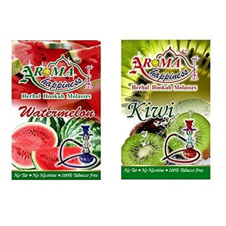 Desi Karigar Aroma Happiness Hookah Flavor - Pack Of 2 (Watermelon - 50 G, Kiwi - 50 G)