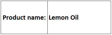 Lemon Oil