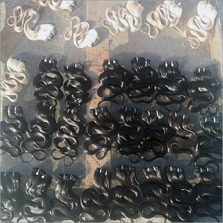 Black And Golden Curly Human Hair