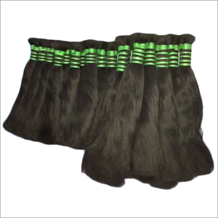 Black Double Drawn Human Hair