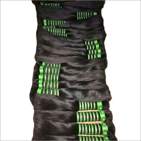 Black Double Drawn Human Hair
