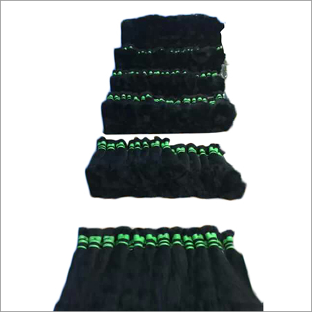 Black Double Drawn Human Hair Size 10' 12