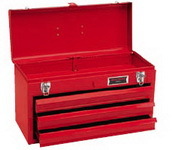 Metal Tool Box - 20 Inch Size, 3 Heavy-Duty Drawers, Drawer Lock Feature | Durable Metal Design, Secure Lid Closure
