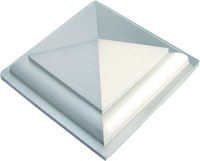 Brass Mirror Cap Royal Pyramid - Brass Material, Square Shape, Nickel Finishing | Reflective Elegance And Artistic Design