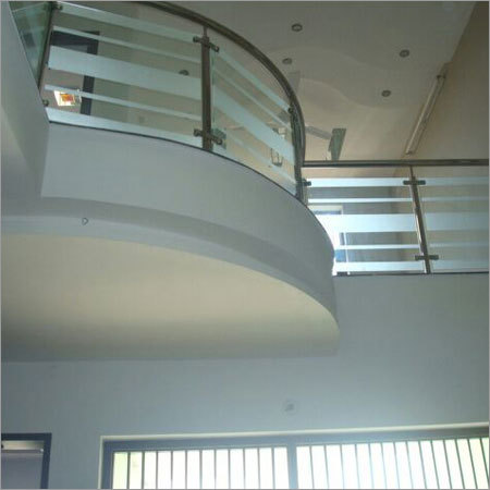 Steel Railing - Steel And Glass, Powder Coated Finish | Durable, Stylish, Customizable, Easy Install, Modern Design