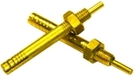 Pin Type Anchor - MS 4.6 Grade 1/4x2 Inch Yellow Plated | Durable Easy Install Secure Hold