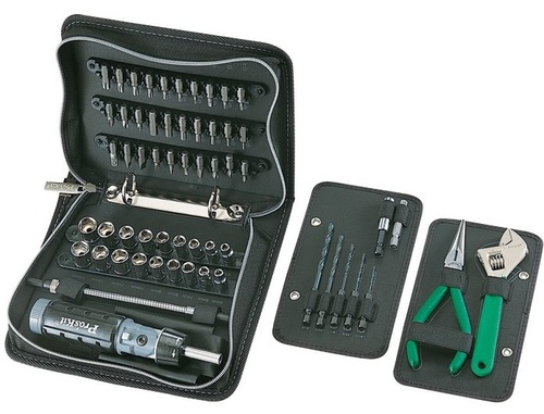 All In One Tool Kit - Includes Long Nose Pliers 160mm, Adjustable Wrench 6", Multi-Angle Ratchet, 18pcs Socket Set, Magnetic Bit Adaptor | Versatile Hand Tool Set