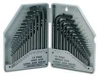 Metric & Inch Combination Hex Key Set - 30 Pcs, Portable Design With Knob, Clear Marking And Stable Storage Clips
