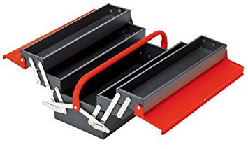 Heavy Gauge Steel Tool Box Cabinet - 21x8x8 Inch, 5 Automatic Opening Drawers, Powder Coated with Locking Provision