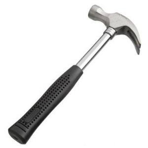 Claw Hammer with Rubber Grip - Drop Forged Carbon Steel, 500 Gms Weight, Hardened and Tempered, Polished Head for Enhanced Durability