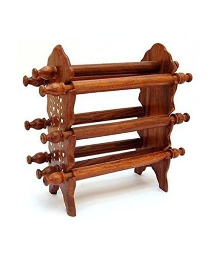 Desi Karigar Sheesham Wooden Bangle Stand (Brown, 6 Rod)